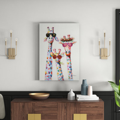 Leinwandbild Giraffes Morgen