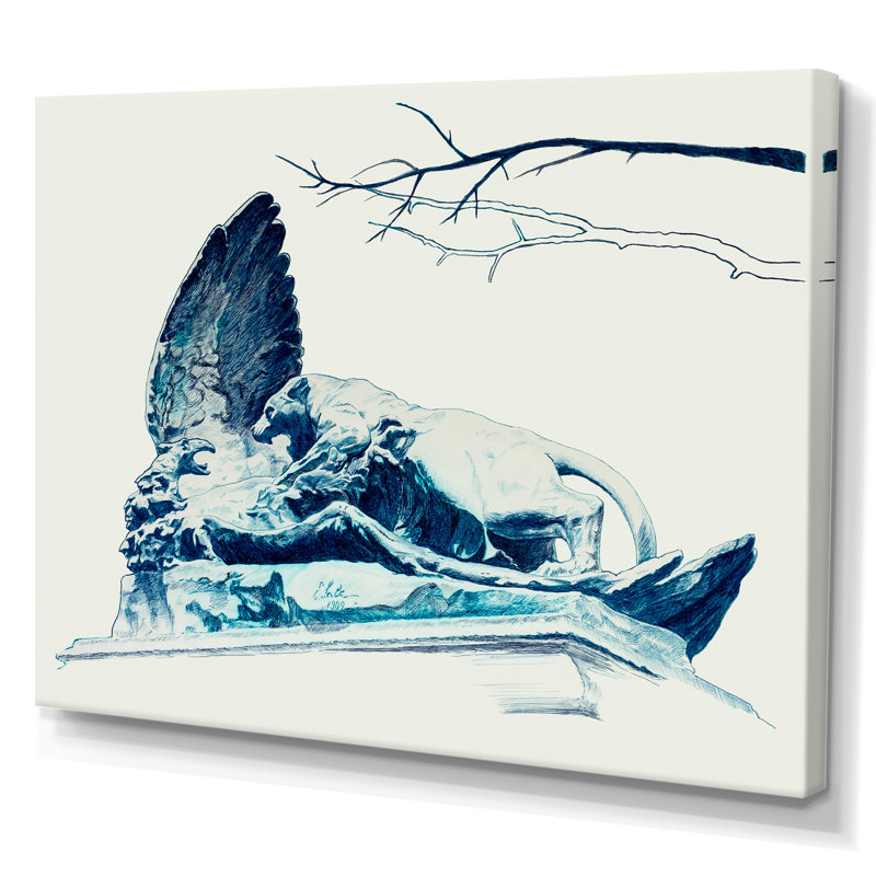 Paysage dans les tons de vert foncé - peinture sur toile, H 24 po x l 32 po, Toile tendue