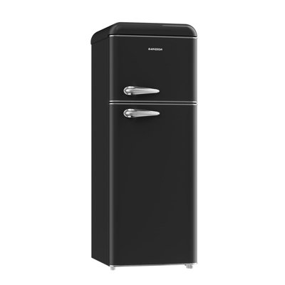 BANGSON 7.5 Cu.Ft Retro Refrigerator with Top Freezer, 2 Door Apartment Fridge, Adjustable Thermostat, Refrigerator for Office, Kitchen, and Home