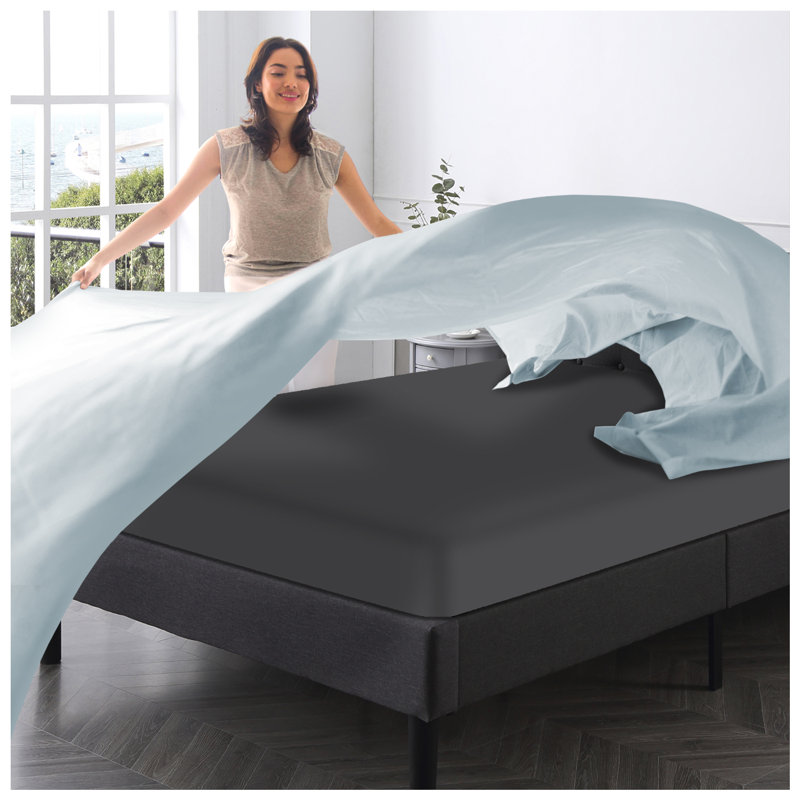 Diamond Fitted Sheet, Charcoal, Kingsize (5')