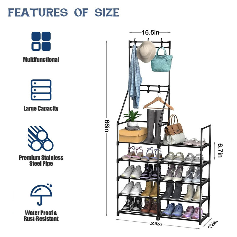 Rangement pour chaussures à 5 niveaux Taher