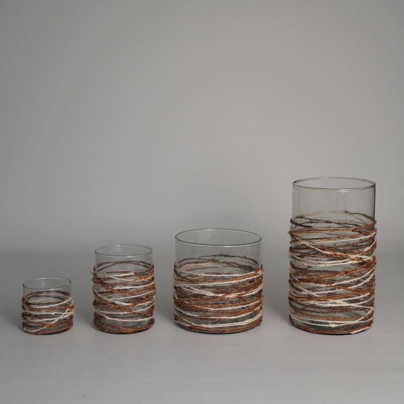 Dredon Glass Tabletop Votive Holder, Natural, 10" H x 10" W