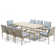 Mariene 8 - Person Metal Patio Dining Set with Rectangular Table , Cushions Included