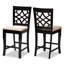 Upholstered Counter Stool with Solid Wood Frame-1195264940