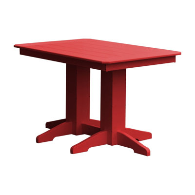 Keystone Amish Co. Poly Composite Dining Table, 4-Foot, Bright Red