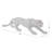 Woonsocket Polystone Floor Leopard Sculpture with Carved Faceted Diamond Exterior-1308457026