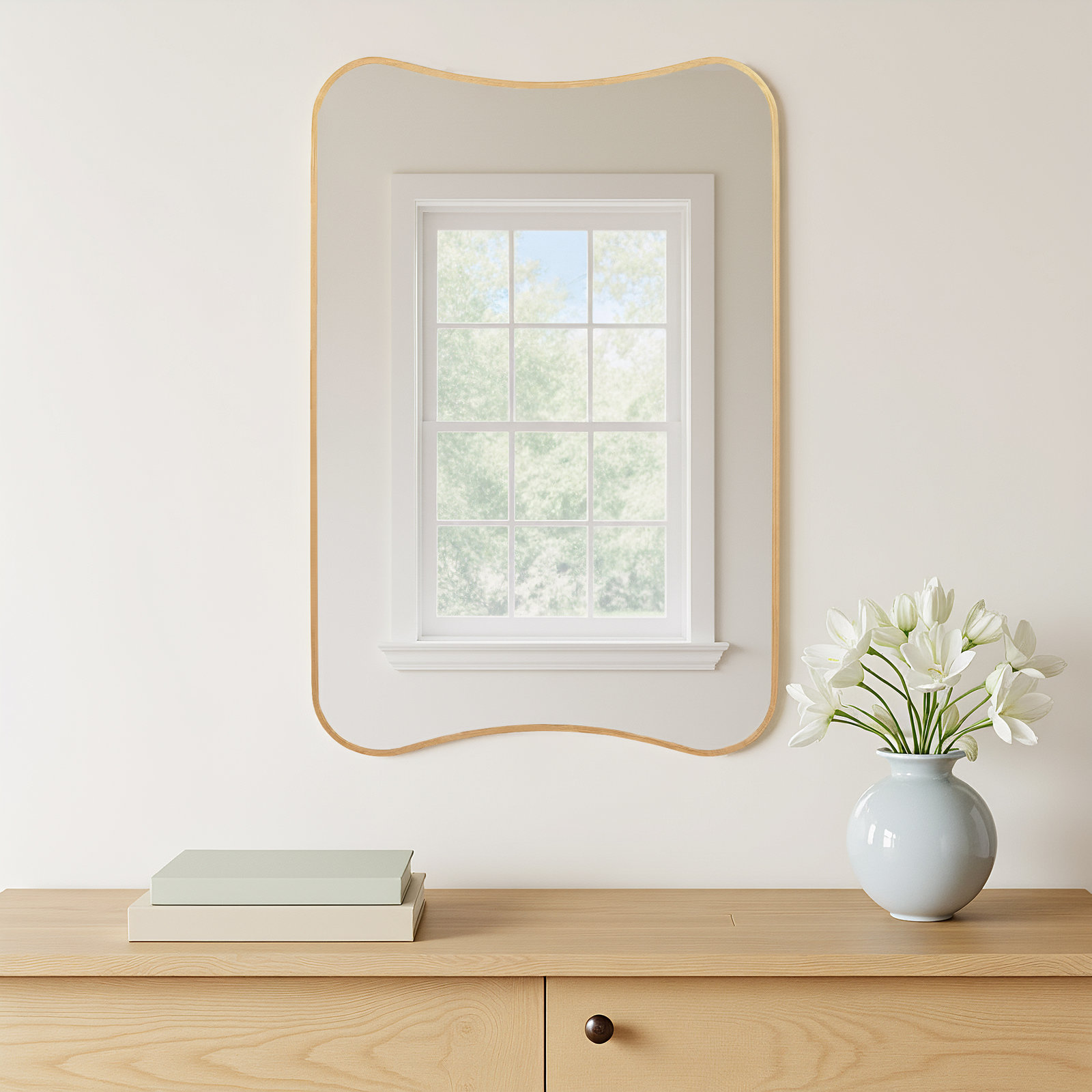 Bellona Aluminium Wavy Mirror