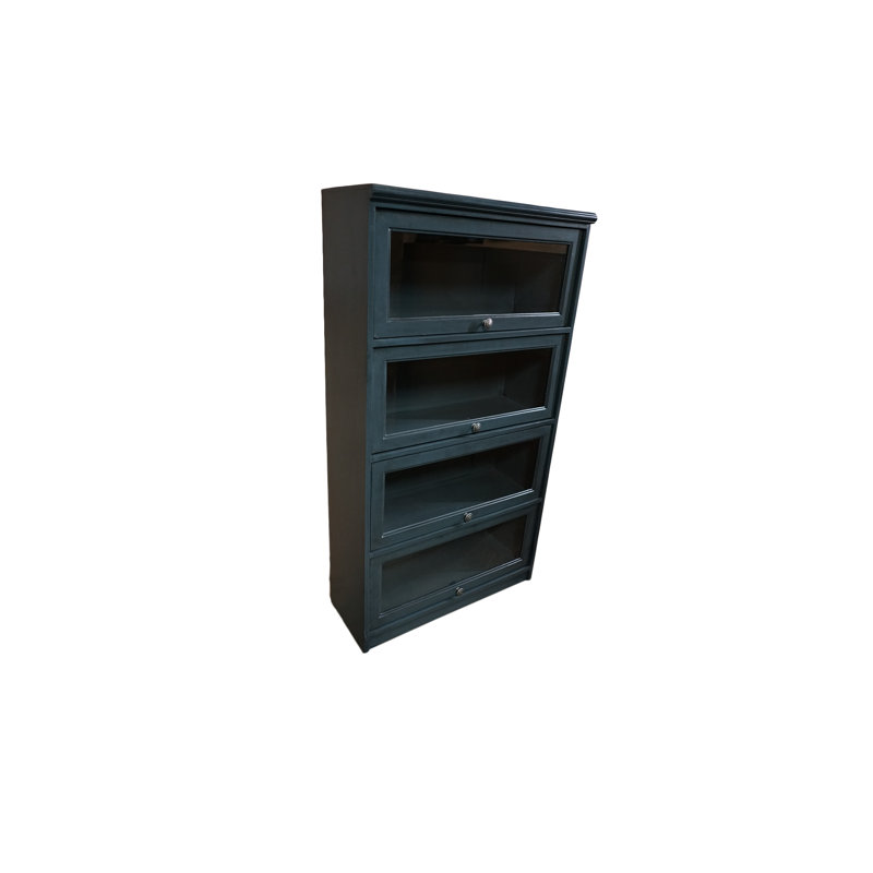 Didier Barister Storage Bookcase, Glass, Midnight Blue