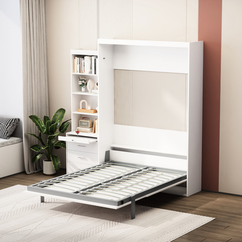 Lit avec tablette pour la chambre à coucher - Construction et design moderne avec tiroirs peu encombrants