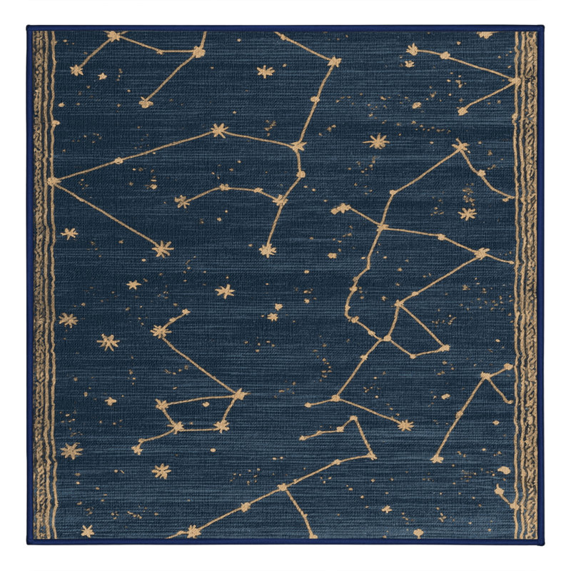 Machine Washable Space Gray Area Rug