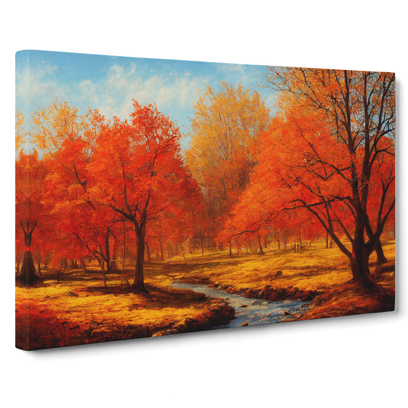 Autumn Forest Trees Vol.4 - Wrapped Canvas, 40cm H x 60cm W x 3cm D