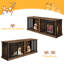 Meuble de rangement pour chien 86,6 po L pour 2 chiens, chenil robuste pour petits / moyens / très grands chiens-1456062563