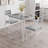 Backrest Dining Table and Chairs Set - Kitchen Dining Room Table, 2 Dining Chairs, Modern Kitchen Table, Durable MDF Material, Space-Saving Design