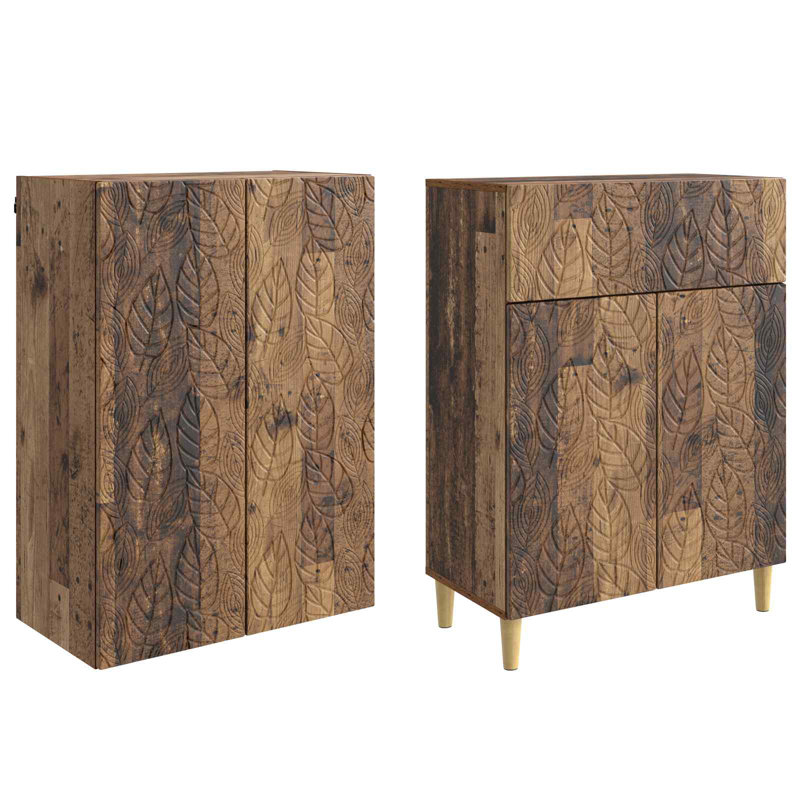 4 -Door 4 Storage Cabinet, Old Wood