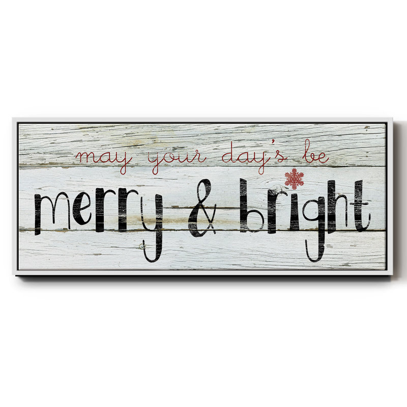 Merry & Bright- Framed Canvas, 20" H x 50" W
