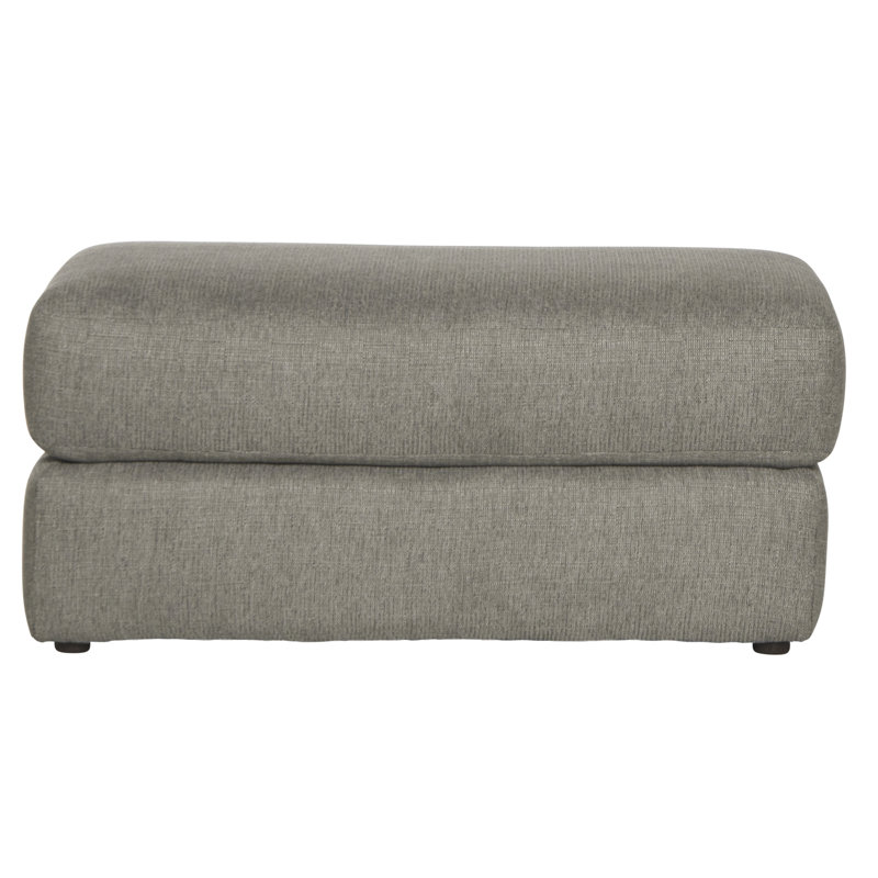 Brytanni Upholstered Ottoman, Gray 100% Polyester