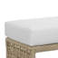 Fauteuil club d'extérieur en corde naturelle Driftbay avec coussin blanc et repose-pieds assorti