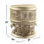 Table de chevet 2 tiroirs en argent champagne