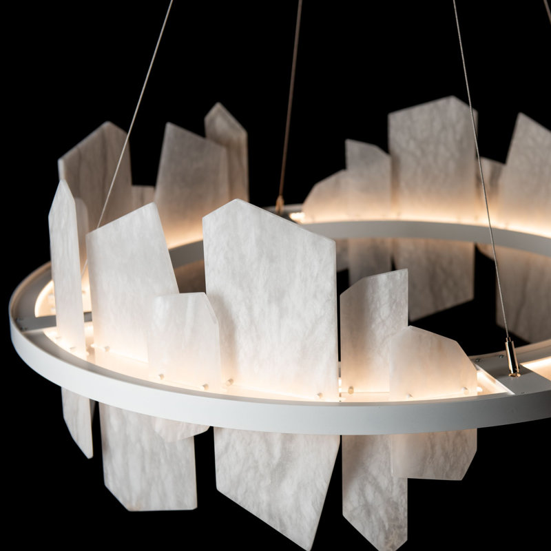 Volterra Wagon Wheel LED Chandelier, White