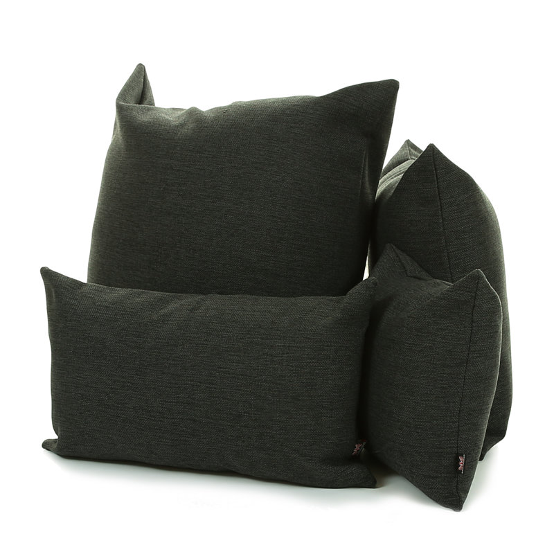 Alton Square Cushion, 43 x 43cm, Black