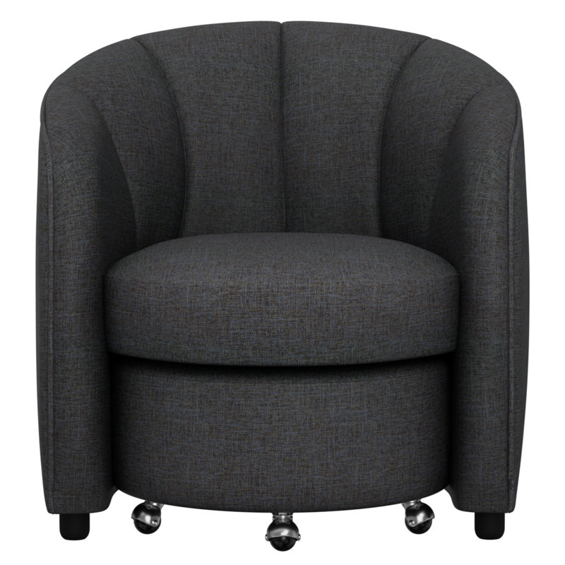 Chaise d'appoint avec repose-pieds emboîtable, Charcoal Gray