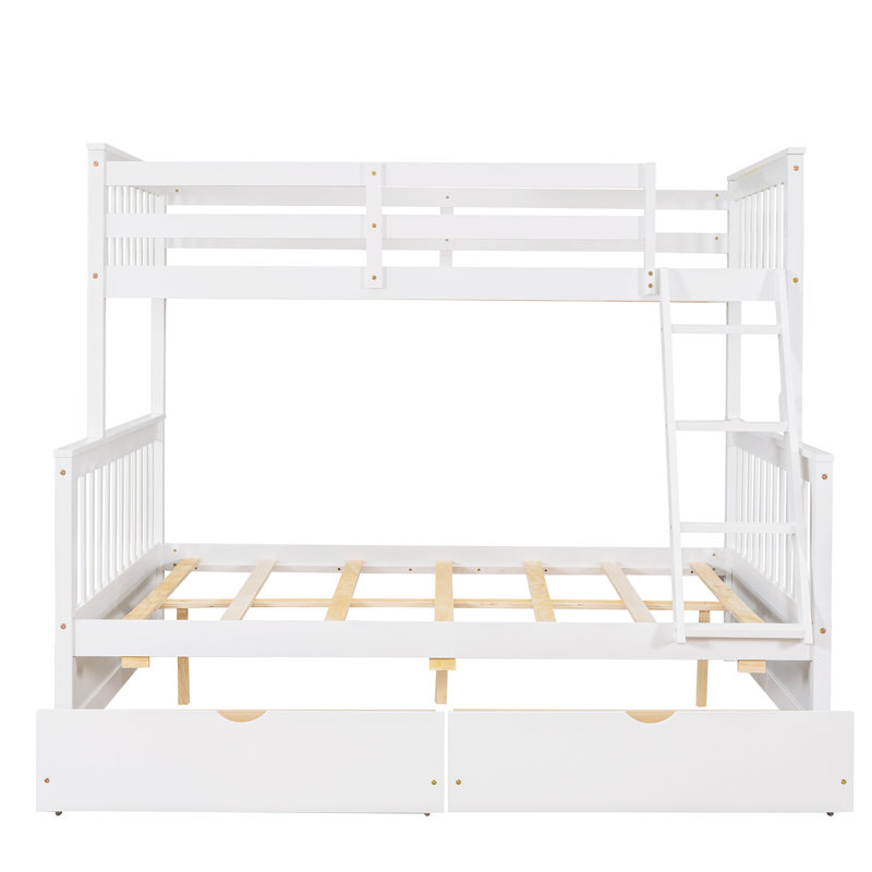 Reston Twin-Over-Full Convertible Bunk Bed with 2 Drawers by Sand & Stable, White