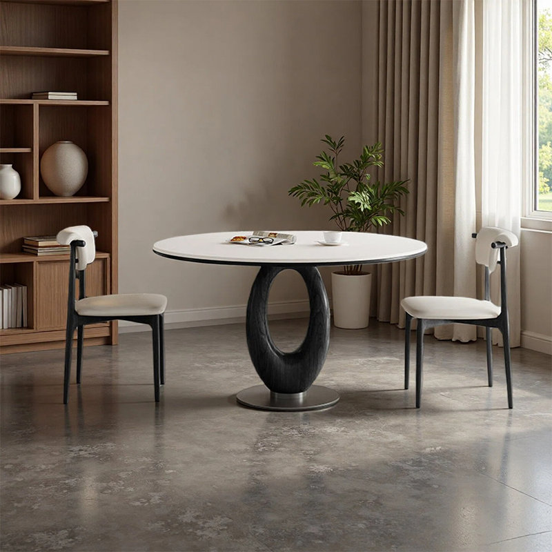 Ensemble de table de salle à manger simple, luxueux et haut de gamme, 29.52"H x 51.18"L x 51.18"W, 5 Pieces: Table, 4 Chairs
