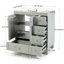 Meuble-lavabo bleu gris 30 po avec lavabo en céramique, tiroirs à fermeture en douceur et rangement multi-organisateur pour une utilisation efficace