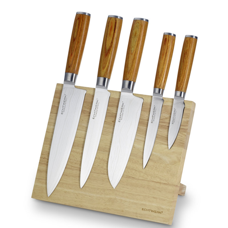 5-tlg. Messerblock-Set, Silver/Brown