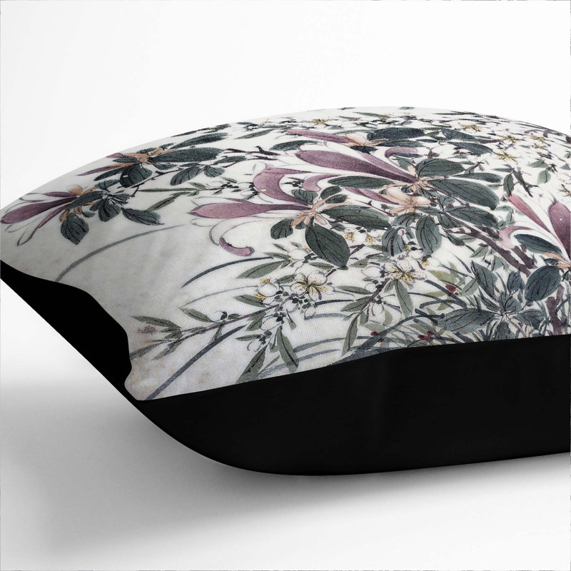 Square Throw Cushion, Black, 40cm H x 40cm W x 15cm D