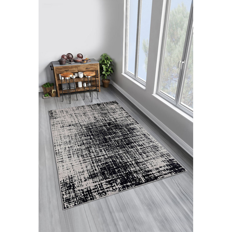 Stylish Hall Carpet (3.3 x 6.6 ft), 100% Polyester, 650 g/m² | Antibacterial, Eco-Friendly, Non-Slip PVC Dot Underside, 0.2 in Pile Height | Machine Washable, Perfect for Living Rooms & Entryways, Durable & Easy Care