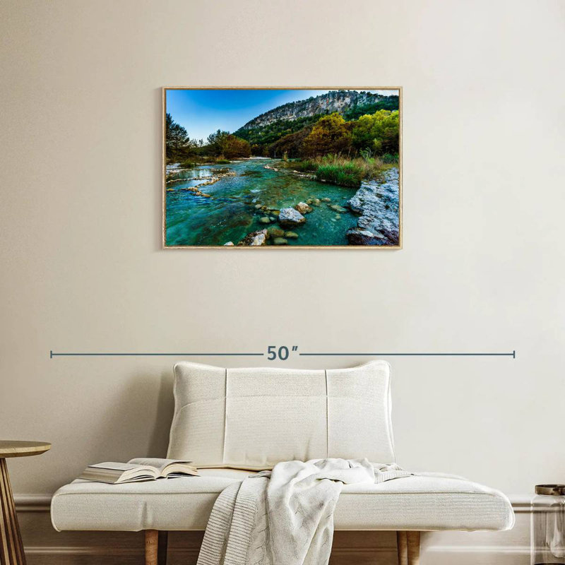 Frio River, Cadre flottant en bois naturel, 31 po x 21 po
