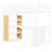Twin Size Loft Bed With Ladder, Shelves, And Desk, White-1640652875-1640652876