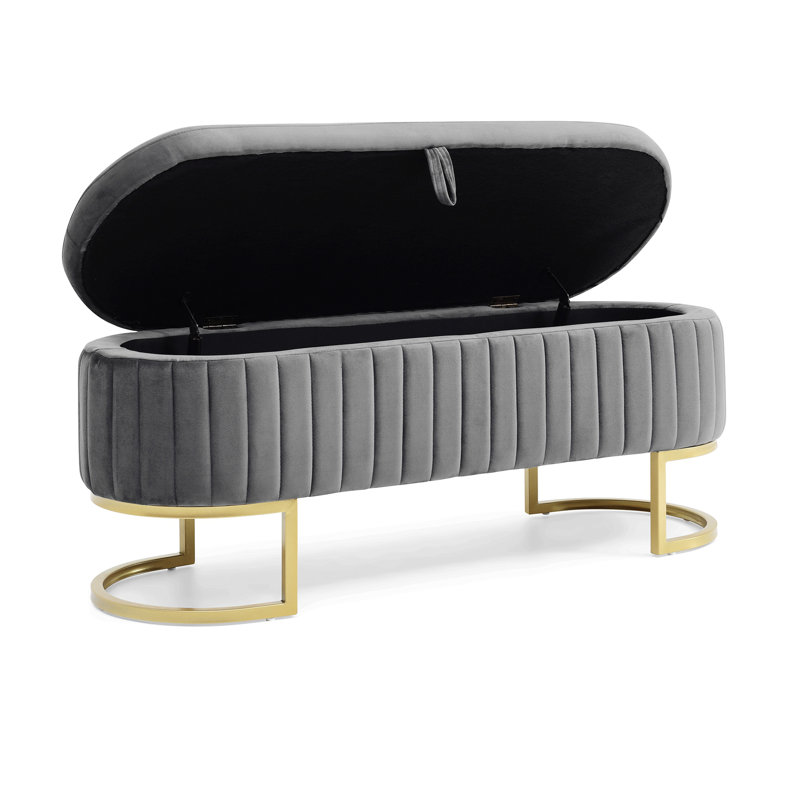 Storage Bedroom Bench, Gray