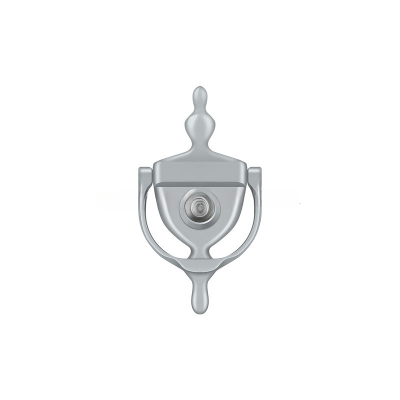 Deltana DKV630U26D Door Knocker-Viewer; Satin Chrome Finish, Satin Chrome