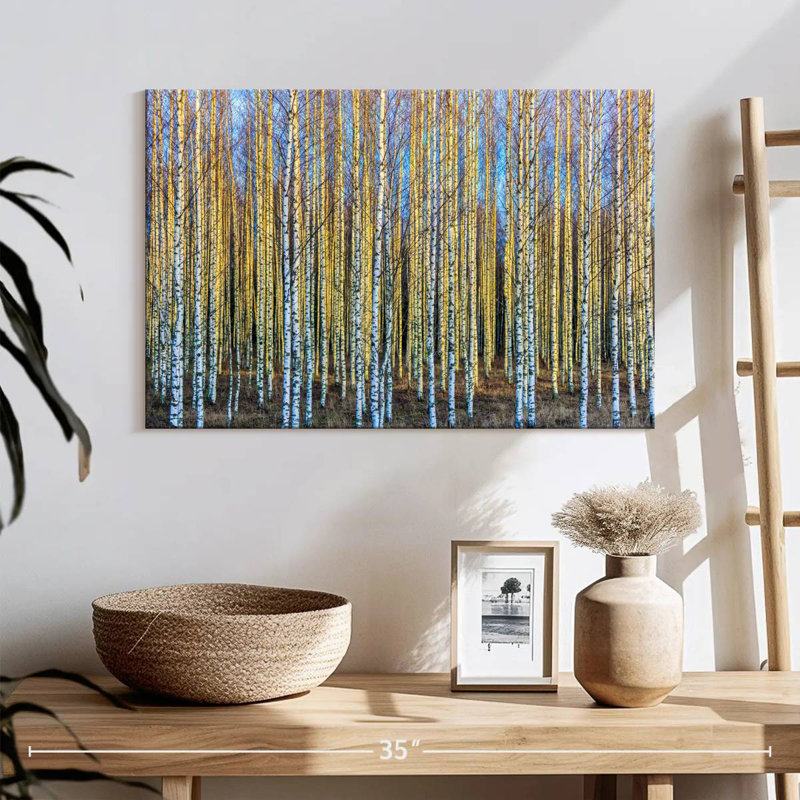 Harnek Shedding Birch Trees, 16" H x 24" W