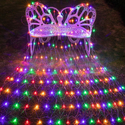 200 LED 9.8 x 6.6 FT Christmas Net Lights Outdoor (Multicolor)