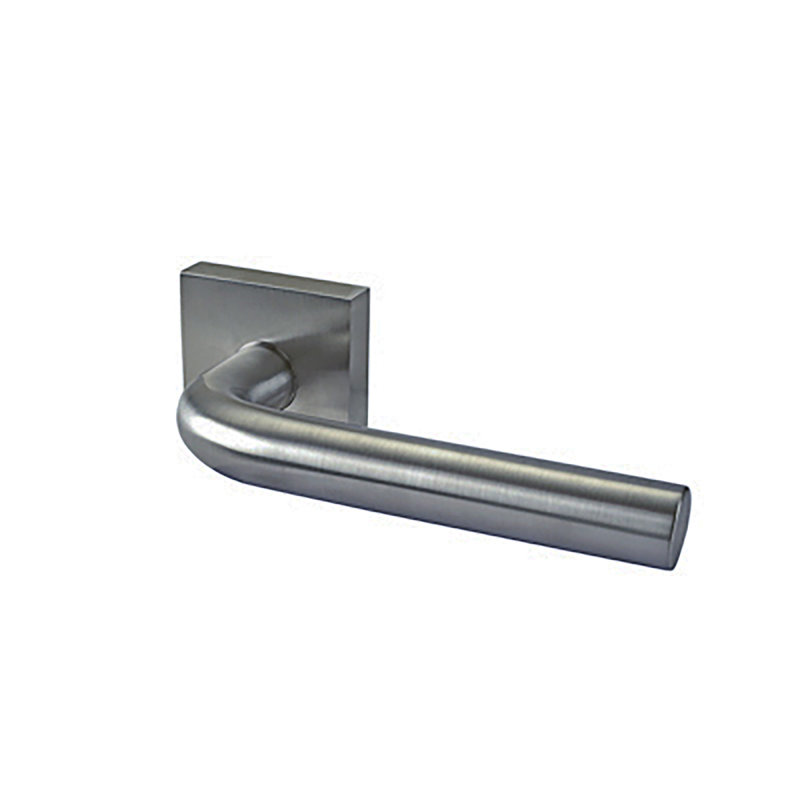 Full Double Dummy Door Lever Set, Polished Stainless Steel, Square