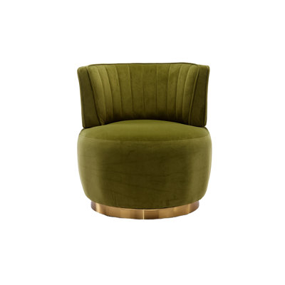 360 Degree Swivel Barrel Chair, Round Armchairs With Wide Upholstered