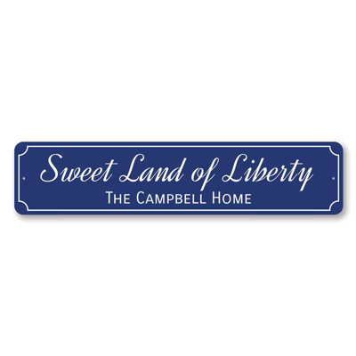 Plaque en aluminium Sweet Land Of Liberty