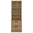 Mango 3-shelf Bookcase USB and Lockable Drawer-1415512878