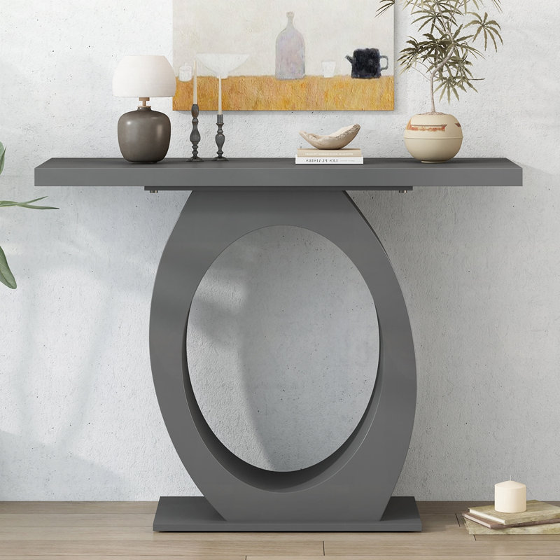 Console élégante en forme d'œuf, Gris