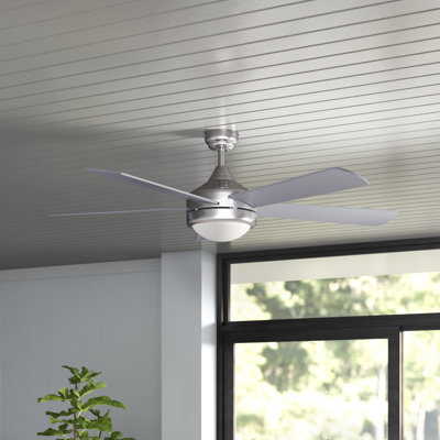 Ventilateur de plafond standard de 52 po à 5 pales avec télécommande et ensemble d’éclairage inclus Butterworth