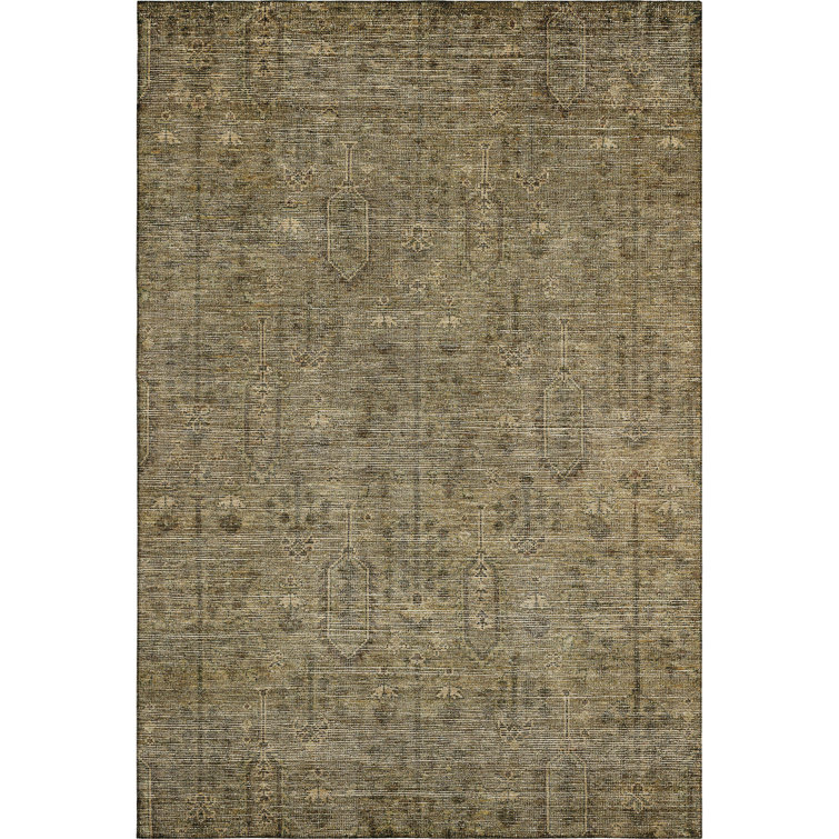 Premium Machine Washable Prisco Brown Rug