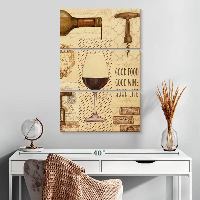 Yarlin Wine Glass Collage, 32" H x 20" W