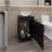 Wengue Bathroom Vanity With Integrated Sink-164629470