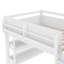 Lit mezzanine simple peu encombrant avec rangement multifonctionnel, bois massif, idéal pour une utilisation familiale moderne