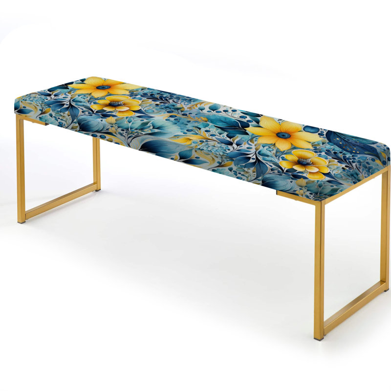 Banc rembourré or, Watercolor Dreams Paisley Pattern