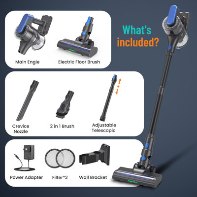 MOOSOO Cordless Stick Vacuum Cleaner with 55 mins Runtime, 3 in 1 Strong Suction, Lightweight