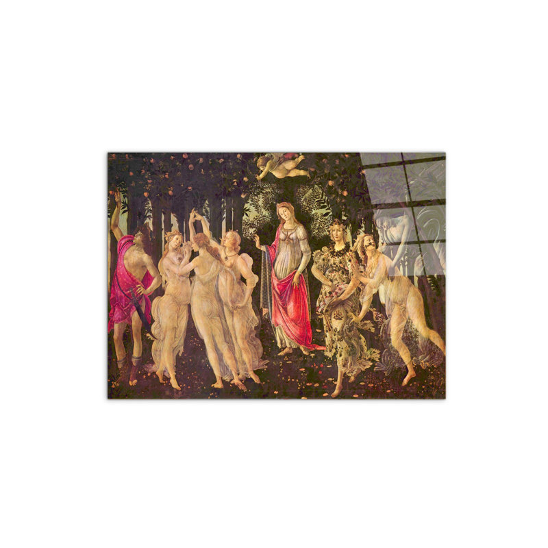First Spring By Botticelli Sandro 58×78 Cm CrystalArt Acrylic Material Glass Effect, Frameless Panel, Lightweight Ready To Hang by Botticelli Sandro - No Frame Print on Plastic / Acrylic